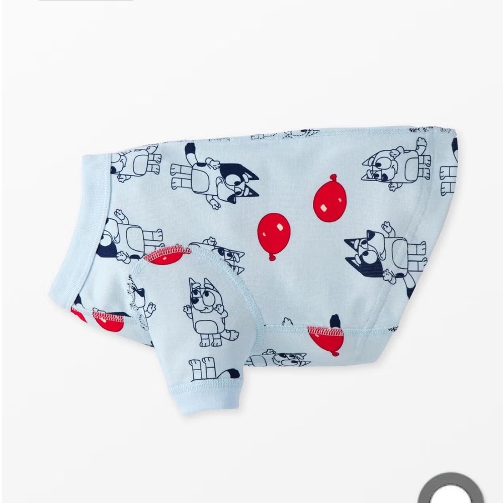 *Hanna Andersson Light Blue and Red Bluey Dog Shirt